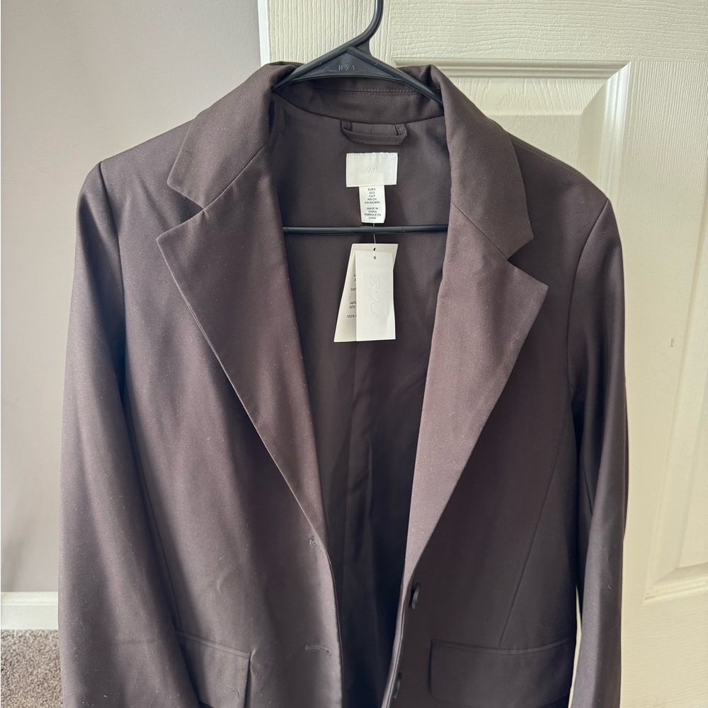 H&M Women's Dark Brown Blazer Jacket
